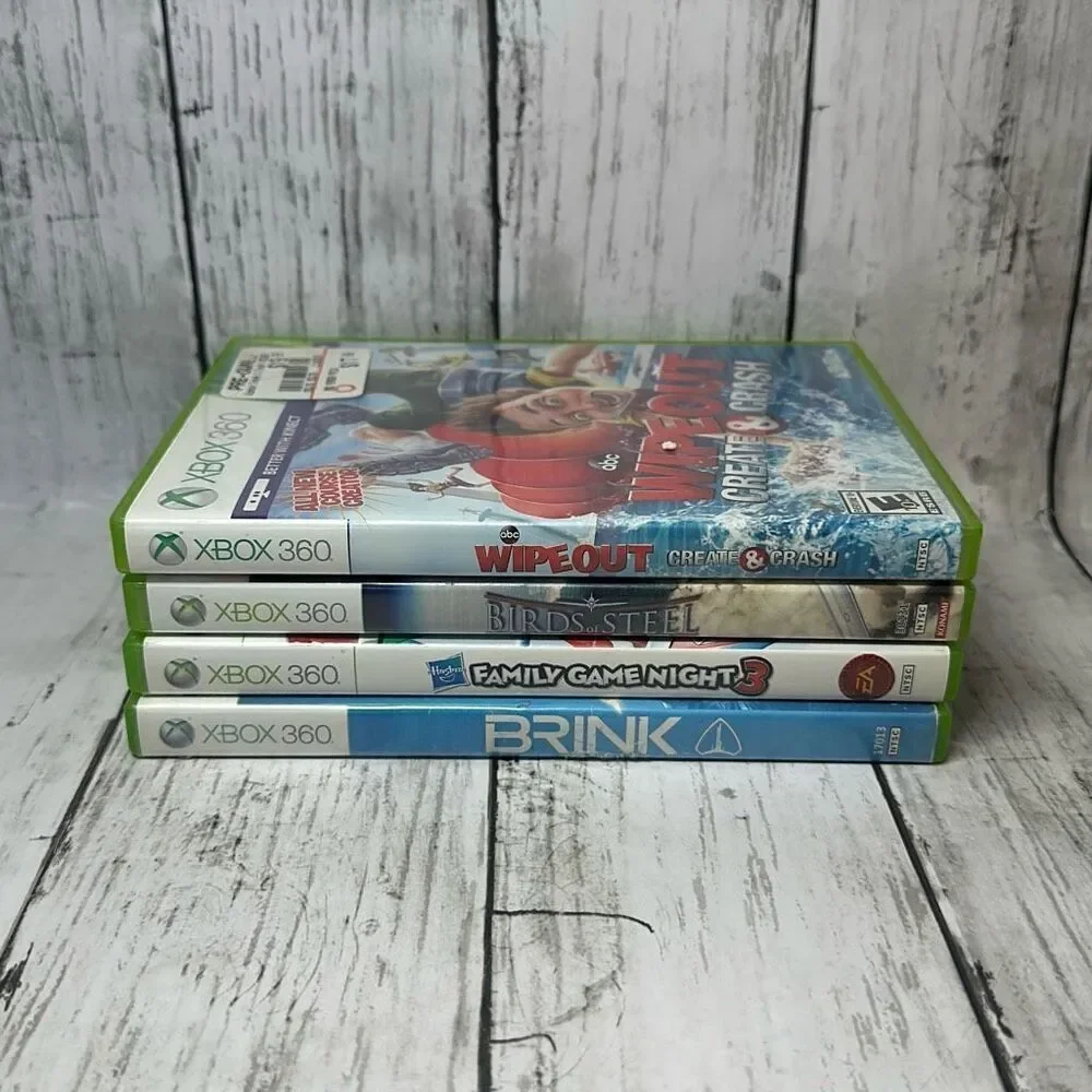 Microsoft Xbox 360 lot of‎ 4 Games Rated E and T Wipeout Family Game Night 3